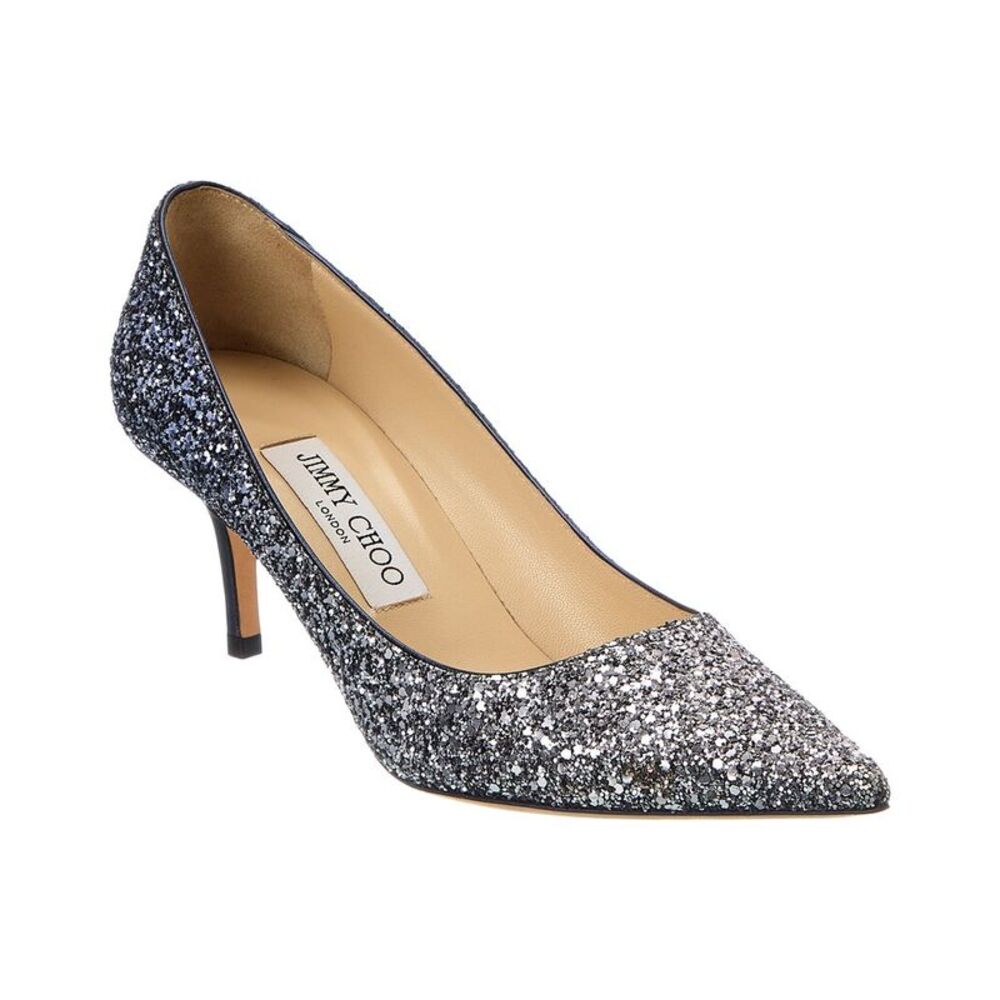 Jimmy Choo Aurora Glitter Pump, Blue